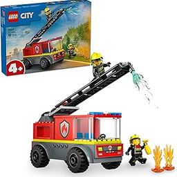 LEGO City Fire Ladder Truck, Firefighter Toy Vehicle Gift for Kids 60463 Building Blocks Toys for 4+ Gift for Boys and Girls-14