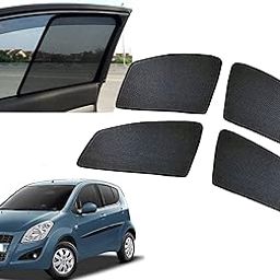 Auto Pearl Z Black Window Plug-in Half Sun Shades Car Curtain Compatible with - Ritz - Set of 4 Pcs-1