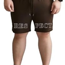 Men's Shorts, 100% Cotton Lightweight & Comfortable Regular Fit with 1 Zipper Pocket for Gym, Running, Cycling and Plus Size Shorts, Size - 3XL to 9XL-picture-0