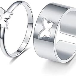 Stunning Butterfly Couple Ring Matching Wrap Finger Ring For Women and Men ift Proposal Couple Ring for Women and Men-64