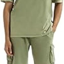 Men Cotton Oversized Fit Co-ord Set(1M-LWCS-R0100-OG2_Olive Green_S)-image-54