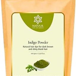 NATUUR - Indigo Powder Natural Hair Dye - 100g | For Dark Brown & Shiny Black Hair | All-Natural Alternative | Safe for All Hair Types | Glossy Finish | Conditioning help treatment | Ideal for Grey Hair-12