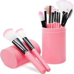 Makeup Brush Sets 12 Pcs Pink Makeup Brushes For Foundation Eyeshadow Eyebrow Eyeliner Blush Powder Concealer Contour (Multi)-image-8