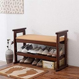 OGESTA Sheesham Wood Shoe Cabinet With Seating | Wooden Rack for Home | Solid Wood Walnut Shoe Storage With Seat-picture-30