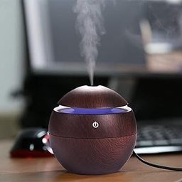 COEUS® Room Air Freshener | Humidifier With LED Night Light | Air Purifier | Diffuser (200 ml) (Pack of 1, BROWN)-87
