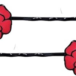 Metal Flower Bobby Hair Pins (Red) for Women-image-26