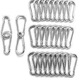 ASMJMJ 30Pcs 4" Heavy Duty Spring Snaps,M10 3/8" Galvanized Spring Snap Hooks,Lifeline, Safety Hook,Quick Link Dog Chains, Camping,Used for Safe Mountain Climbing-image-27