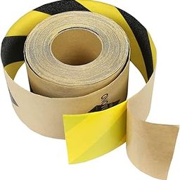 Anti Slip Traction Tape Black Yellow Roll Safety Non Skid Self Adhesive Silicon Carbide Sticky Grip Safe Grit 5 x 10 Inches 20 Inches 30 Inches (Caution Stripe, 5 Inches x 10 Inches)-image-23