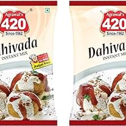 Agrawal's 420 Dahi Vada Mix | Authentic Instant Indian Snack | Easy to Prepare Crispy & Fluffy Vadas in Minutes | Pack of 2, 400g (200gm each)-image-33