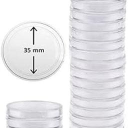 Keyaan Impex Klowage-25 Pieces Plastic Coin Capsule Holders (Medium) - Multicolor-image-58