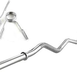 BODY MAXX Curl Bar 20mm with 2 Spring Locks, 3ft-41