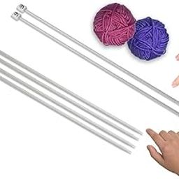 NTGS Projects for School Knitting Needle Combo No 9 Single Sided, Pair of 2 and no 10 Double Sided, Pair of 4-18