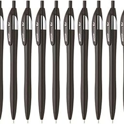 Hauser Germany Ev Retractable Ball Pen Wallet Pack | Minimalistic Stylish Body With Pocketable Clip | Black Ink, Pack Of 10-picture-14