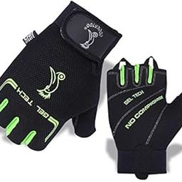 Cockatoo WLG12 Leather Gel Tech Gym Gloves, Men's X-Large (Green)-picture-21