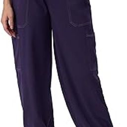 Petunia Women and Girls Pull On Solid Polyester Blend Baggy Fit Cargo Joggers-image-47