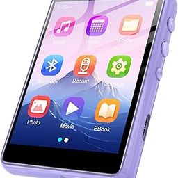 128GB MP3 Player with Bluetooth 5.3, 2.4 Inch Portable Hi-Fi Music Player with FM Radio/HD Speaker/E-Book/Photo/Video/Alarm Clock-8