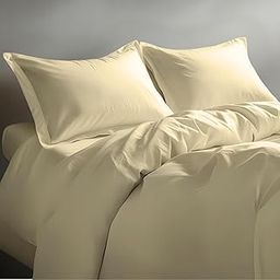 100% Organic Cotton Duvet Cover Set – Long Staple | 400 & 600 Thread Count | Soft, Breathable & Eco-Friendly | Luxury Sateen Weave (Ivory, US: Ultimate King, 600)-image-47