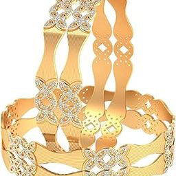 Elegant Gold-Plated CNC Bangles for Women Traditional Designs Jewelry-image-19