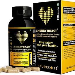 Chubby Roast Fat Burner | FSSAI Approved | Herbal Blend with Chromium & Green Tea Extract | Supports Metabolism & Weight Management | 60 Veg Capsules-66