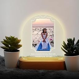 MerchX Personalized,Customized Tabletop Photo Frame Acrylic Printed Happy Birthday LED Table Lamp/Plaque Personalised with Birthday Decoration/Gift for Family,Friend & Special one Design-56-image-75