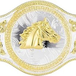 Cowboy Belt Buckle, Western Cowboy Rodeo Belt for Men, Vintage Belt Buckle for Men, Golden Horse Head Design, Belt Buckle Size 8.5cm x 6.0cm, Suitable for Science Enthusiasts-image-55