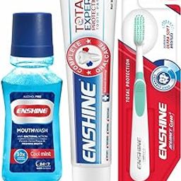 Enshine Oral Care Combo Pack of 3 - Total Expert Toothpaste (100g) Multi Action Formula | Cool Mint Mouthwash (150ml) and Advance Toothbrush || Helps to Make Teeth Whitening and Remove Bad Breath-image-9
