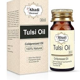 Khadi Omorose Coldpressed Tulsi Oil, 30 ml | Pure & 100 Natural | Undiluted for Skin, Hair & Health Benifits |-50