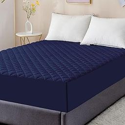 Dream Care Sapphire Camo Water Proof Quilted Mattress Protector Cotton 72x36 Inch for Single Bed | Ultra Soft & Hypoallergenic Mattress Cover (Pack of 1_Navy Blue)-image-34
