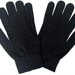 Boy's & Girl's Cozy Knitted Woolen Winter Gloves - Unisex Thermal Gloves - Comfy and Warm - (Black,Free Size)-picture-15