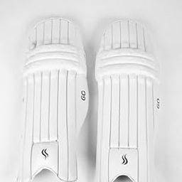 SLUGGER GO Cricket Batting Pad Right Handed | Lightweight PVC Material | Soft & Comfortable Protection for Youth | Classic White Design | Perfect for Young Cricketers | Durable & Stylish Batting Gear-image-75