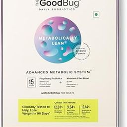 The Good Bug Metabolically Lean: Advance Metabolic System | Weight Loss For Women & Men | 16 b CFUs Probiotics Supplement + L-Carnitine + 7g Prebiotic Fiber | Boosts GLP1, Metabolism & Reduces Cravings Naturally | 15 Days Pack-7