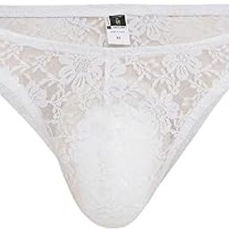Solid Antimicrobial Lace Bikini Briefs for Men-image-11
