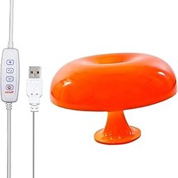 UJEAVETTE® Mushroom Table Lamp Desk Light Led Night Light For Kitchen Living Room Orange-31