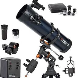 Celestron AstroMaster 130EQ Motor Drive Telescope with Smartphone Adapter and AstroMaster Accessories Kit (130EQ MD)-4