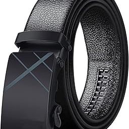 Men's Vegan Leather Belt for Men, Formal/Casual,Autolock,Black | Fit on up to 38 Inches Waist size-image-59