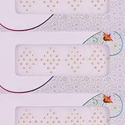 Golden Stone Round Bindis Diamond Cut kumkum Sticker Yellow bindiya Tiki Set Bindi for Girls (Pack of 3 Sheets Small Size 2.5mm)-18