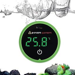 VAYINATO® Aquarium (Round) Digital Touch Screen Thermometer with LCD Display Water Temperature Measuring Tool, Cordless Tank Temperature Sensor by Petzlifeworld-image-64