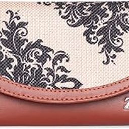 Mughal Motif Kyra Flap Wallet | Vegan Leather Wallet for Women | Stylish, Spacious | Cream-image-97