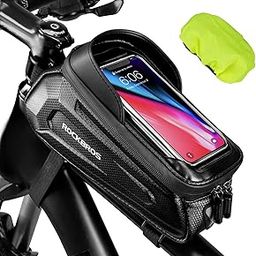 ROCKBROS Bike Phone Bag Bike Pouch Bicycle Front Frame Bag Waterproof Top Tube Handlebar Bag Bike Phone Mount Bag EVA Cycling Storage Bag for iPhone 11 XS Max XR 8 7 Plus Accessories Below 6.8ââ‚¬Â-27