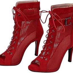 Women Latin Boots Dance Shoes for Salsa, Tango, Ballroom Performance or Practice-image-30