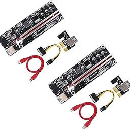 LipiWorld® VER011-PRO Riser Card 10 Capacitors PCI-E 1X to 16X VER011 Pro Riser Card with PCI-E 1X Plug-in Adapter Card for Bitcoin Crypto Mining Ethereum Mining (Pack of 2)-image-93