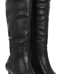Women Vegan Leather Chelsea Knee Boots 64733-image-14