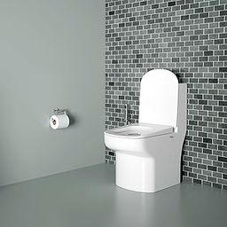 Ruhe® 26x14x29 Inches Nova Ceramic Western Toilet Commode, S-Trap | White Glossy Finish, Rimless, Dual-Flush System, Anti-Bacterial | Includes Soft-Close Seat Cover, Dual Flow Flushing Kit, Gasket-image-16
