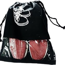 Biowaste Solution Multipurpose Shoe Bags for Travel, Storage, Gym | Handcrafted & Hand-Stitched Shoe Organizer Pouch Set (Black, 13x17 Inch, Pack of 6)-image-45