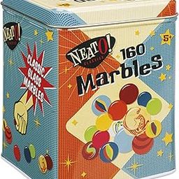 Toysmith 5926 Neato Classics 160 Marbles In A Tin Box by Toysmith - Retro Nostalgia Glass Shooter, Marble Games Are Timeless Play For Kids - Boys & Girls-image-8