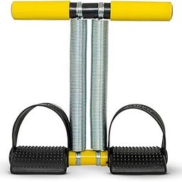 Double Spring Tummy Trimmer Exercise Equipment – Adjustable Resistance with Foot Straps for Abdominal & Core Strength, Black & Silver-5