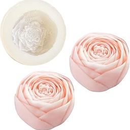 UKIYO international® - Rose Bud Shape Candle Molds for Bouquet Candles Making Moulds Silicone Flower Mold Soap Resin Art Crafts Chocolate Cake Fondant Gumpaste Round Medium Size-image-94