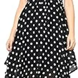 my swag Women's Georgette Asymmetric Handkerchief Hem Midi Dress-picture-4