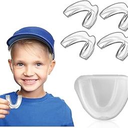 Kids Mouth Guard for Grinding Teeth, Teeth Grinding Mouth Guard for Sleep, Kids Moldable Custom Night Bite Guards, Clenching, Bruxism, Sport Athletic, Whitening Tray (4 Pack)-picture-13