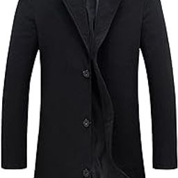 Mens Woolen Mid Long Pea Coat Single Breasted Camel Trench Coat Jacket-image-37